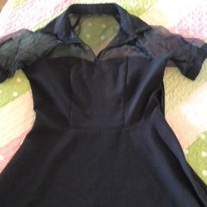 Sheer sleeve black dress🖤